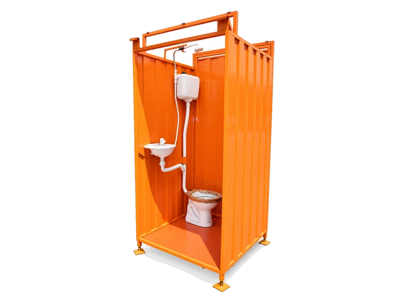 Aluguel de Container Banheiro — Container sanitário 1,00 × 0,90 × 2,40 m
